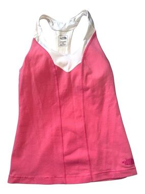 The North Face Pink & White Racerback Performance Tank